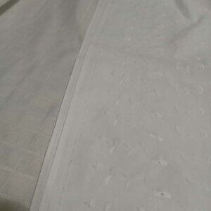 Beautiful white cotton fabric with subtle embroidery 45 x 60 inches